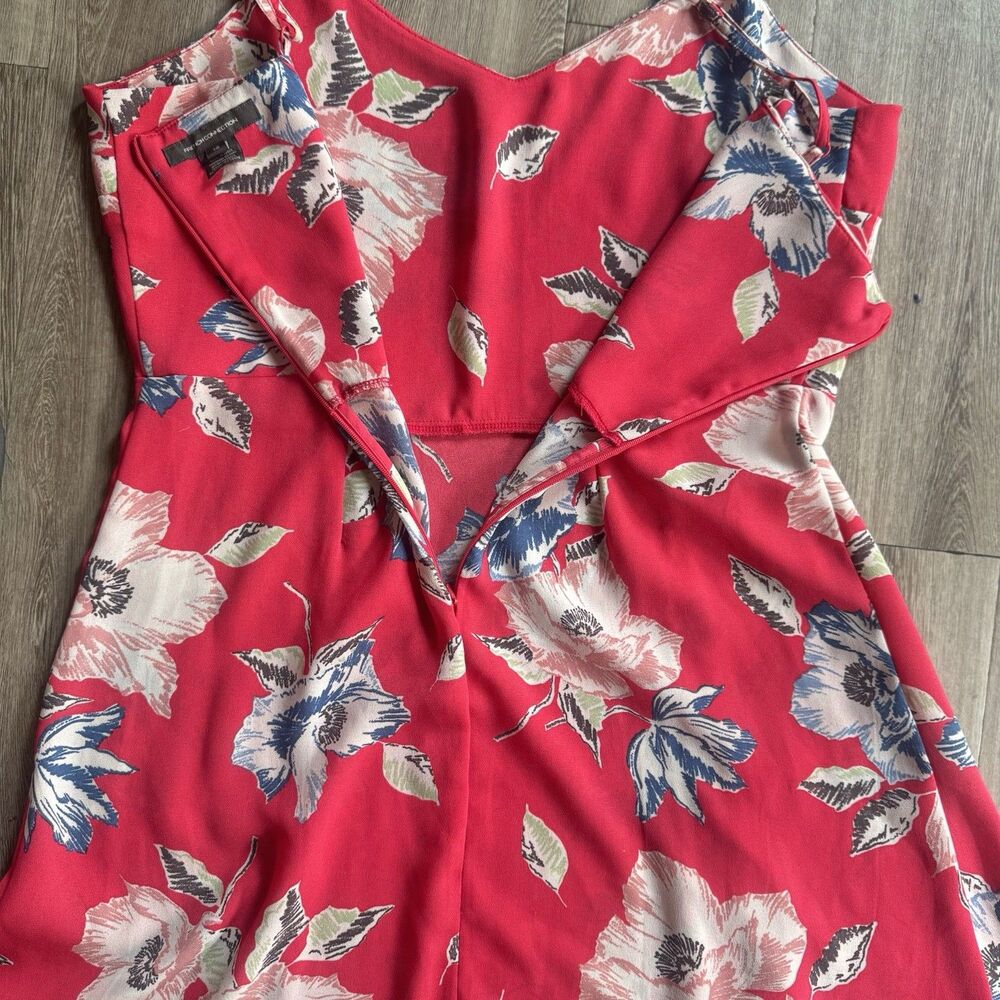 French Connection Dress Cari Size 12 Summer Floral Print Camisole Pink & Blue - Picture 13 of 14